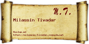 Milassin Tivadar névjegykártya