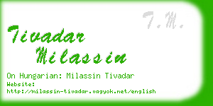 tivadar milassin business card